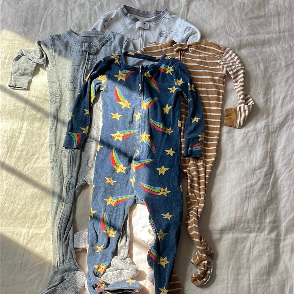 Cotton footie pajamas bundle - 2T